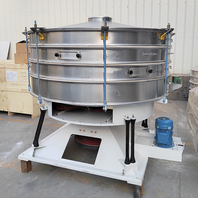 Cylindrical Vibrating Screen For Quartz Sand Fertilizer Large Production Stainless Steel Screening Equipment