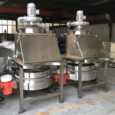 Bulk Bag Unloader equipped with dust removal system for clean unloading of powdery and granular materials in industrial