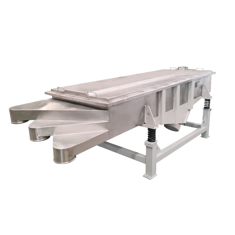 Robust Linear Vibrating Screen Providing Screening and Material Separation for Applications in Food Chemical and Building Materials