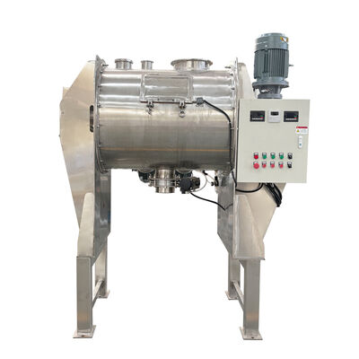 مخلوط کننده آویزان فولاد ضد زنگ با سیستم کنترل PLC و تخلیه پنوماتیک برای مخلوط سازی صنعتی